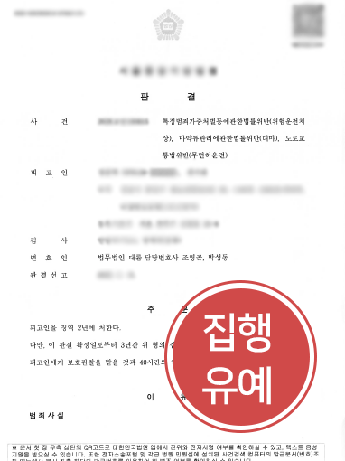 위험운전치사상죄 처벌위기 방어한 집행유예 사례